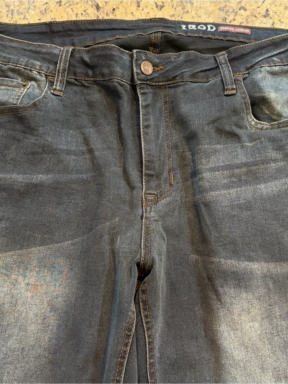 Izod Men's Indigo Straight Leg Jeans - Picture 4 of 8